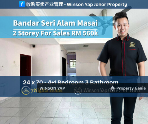 2Storey Terrace House Jalan Bayu Bandar Seri Alam Masai Near Megah Ria