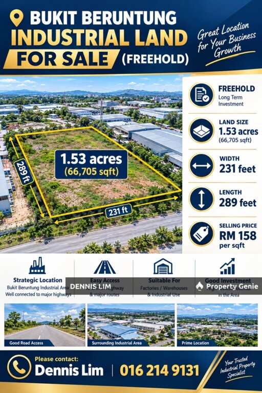 Bukit Beruntung Industry Land For Sale
