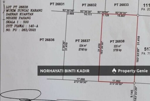 LOT BANGLO MURAH DI CHENGAL LEMPONG, SUNGAI KARANG KUANTAN