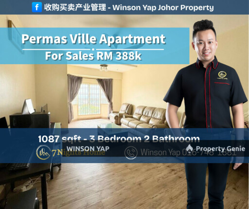 Permas Ville Apartment Permas Jaya Masai Fully Furnished Negotiable