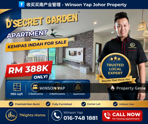 D’Secret Garden Kempas Indah Unblock View Below Bank Value Renovated