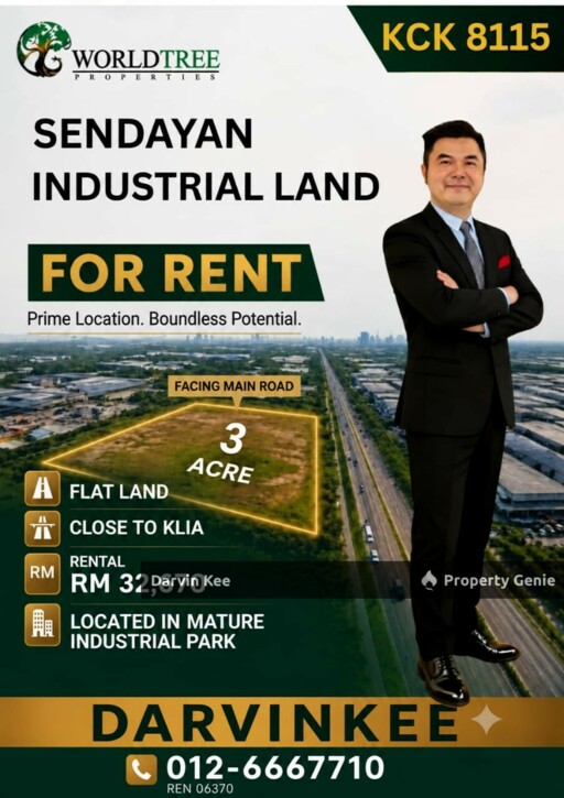 SENDAYAN INDUSTRIAL LAND FOR RENT