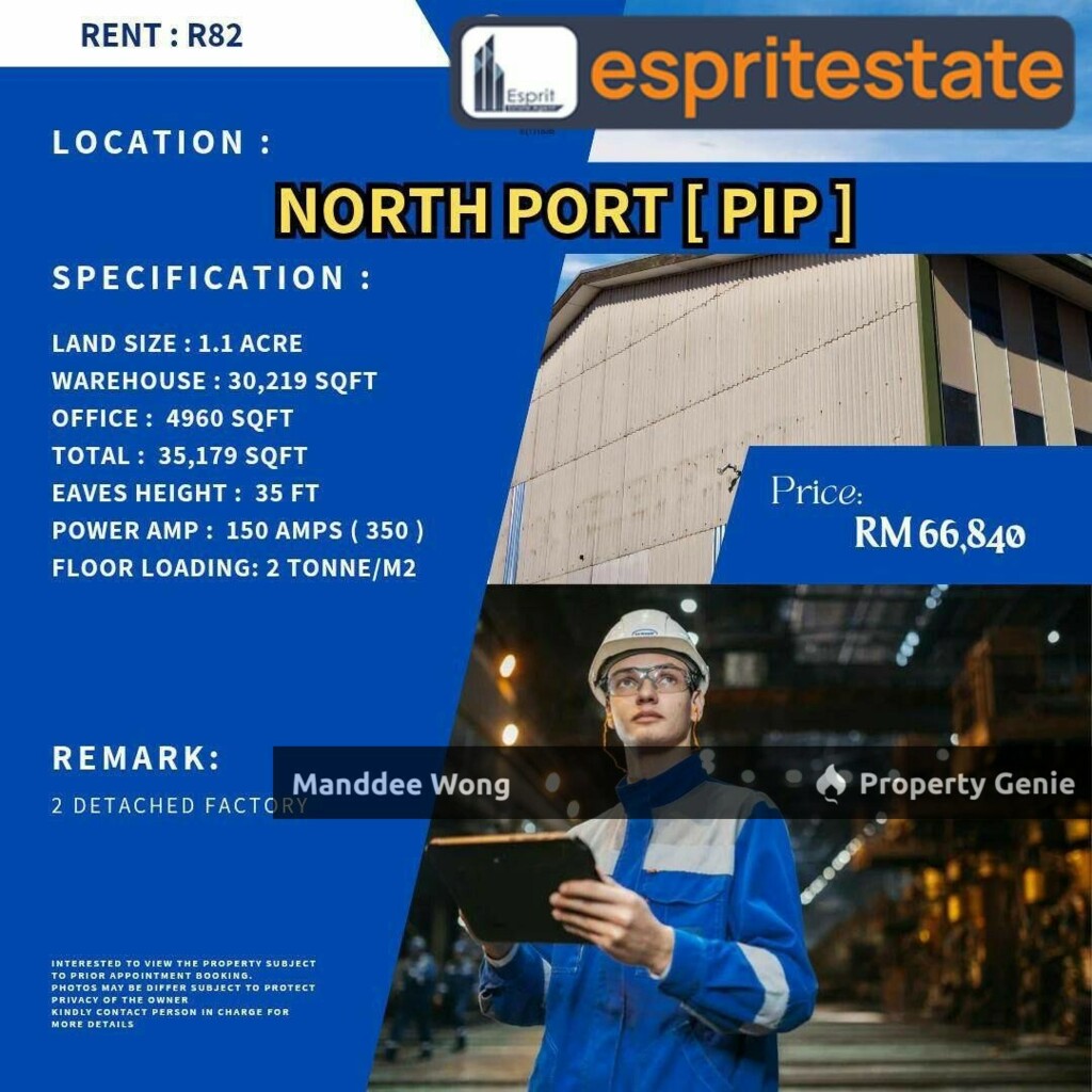 WTR/SEMI-D WAREHOUSE/FACTORY/30,129 SQFT/66,840/NORTH PORT/KLANG