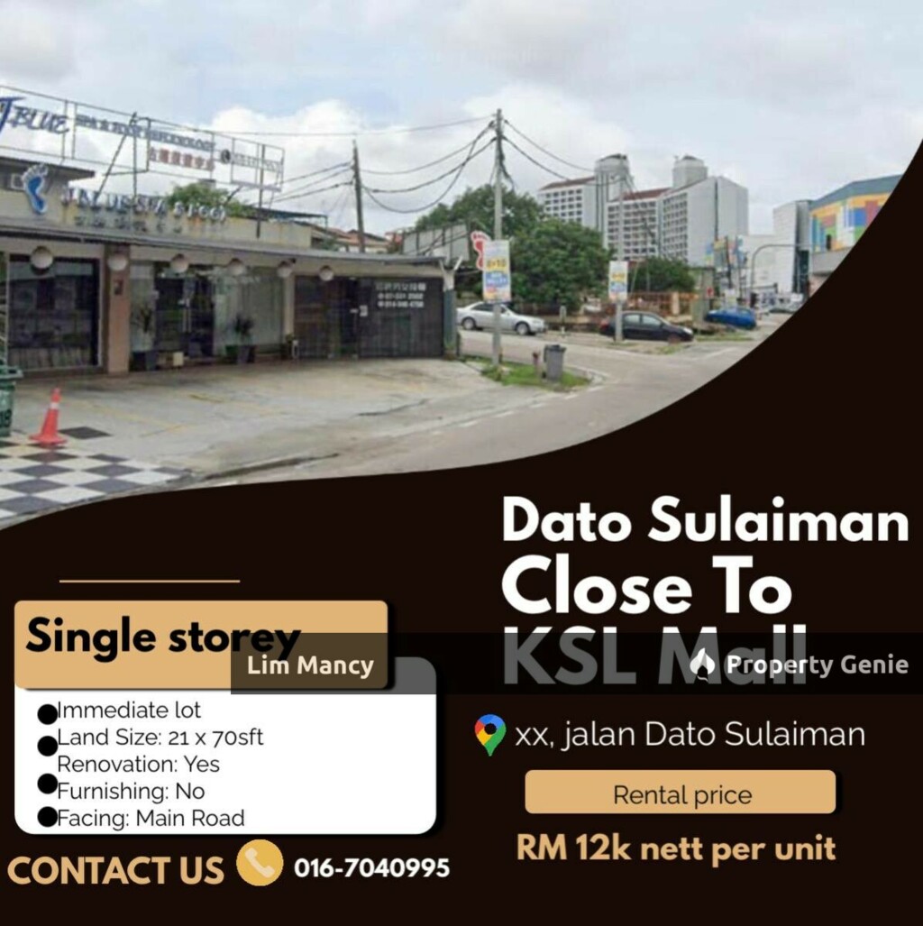 Taman Abad Jalan Dato Sulaiman Opposite of KSL Mall Single Storey