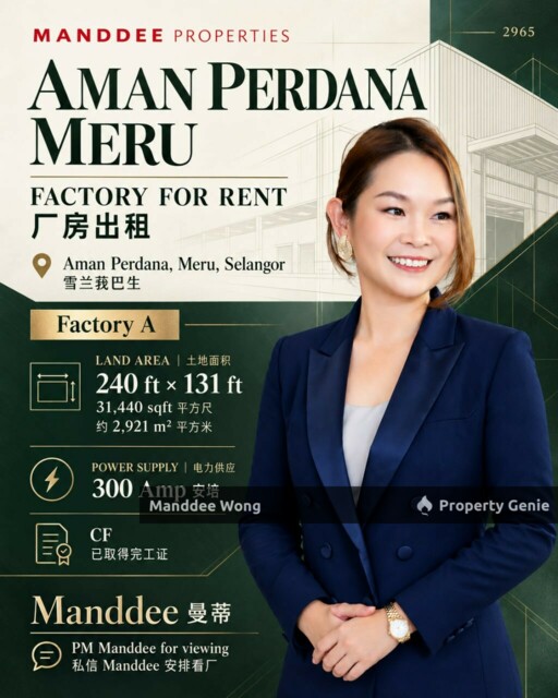 WTR/FACTORY/31,440 SQFT/AMAN PERDANA/MERU/SELANGOR