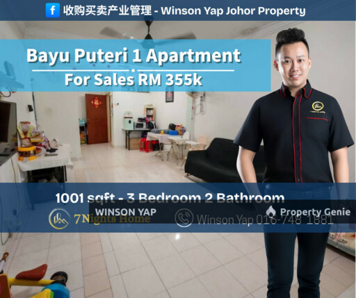 Bayu Puteri 1 Apartment Taman Bayu Puteri JB Leasehold Non Bumi Lot