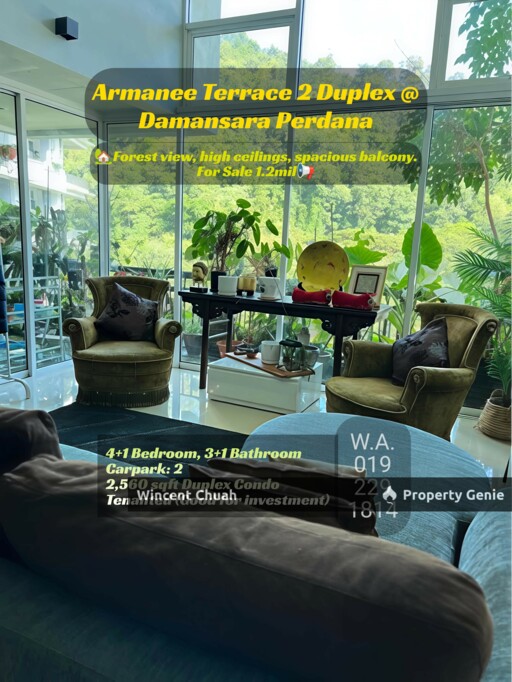 Armanee Terrace 2 Duplex | 2560sf | 4+1B | Fully Furnished | Damansara Perdana
