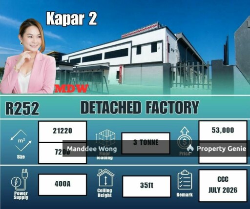 WTR/DETACHED FACTORY/28,420 SQFT/KAPAR 2/KLANG/SELANGOR