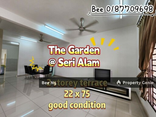 The Garden Residency / Bandar Seri Alam / double storey terrace 22x75 / super large