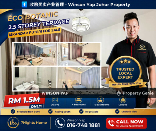 2.5 Storey Superlink House Eco Botanic Iskandar Puteri Unblock View