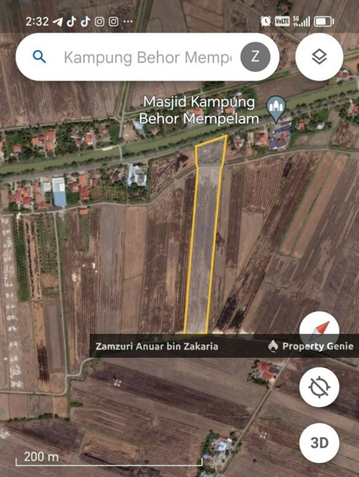Tanah Pertanian Rapat Jàlan Tambun Tulang Arau Perlis