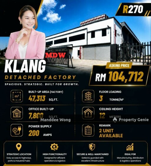WTR/DETACHED FACTORY/47,313 SQFT/KLANG/SELANGOR
