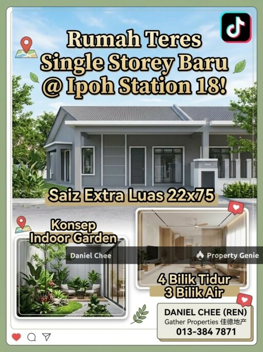 Super Big Size Single Storey Terrace House at Pengkalan