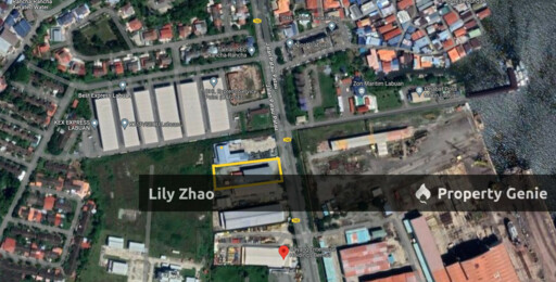 Detached Warehouse 11,000 sf with Offices for Rent, 1.2 Acres Land & 2 Overhead Crane, Road Frontage, Labuan