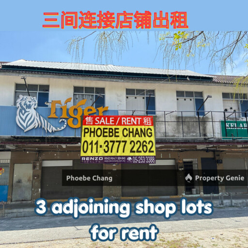 Lawan Kuda, Perak 3 Adjoining Shop Lots for Rent