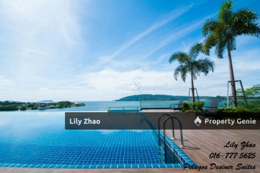 Pelagos Designer Studio Suites for Rent @Waterfront, KK City - Renovated & Fully Furnished with City View