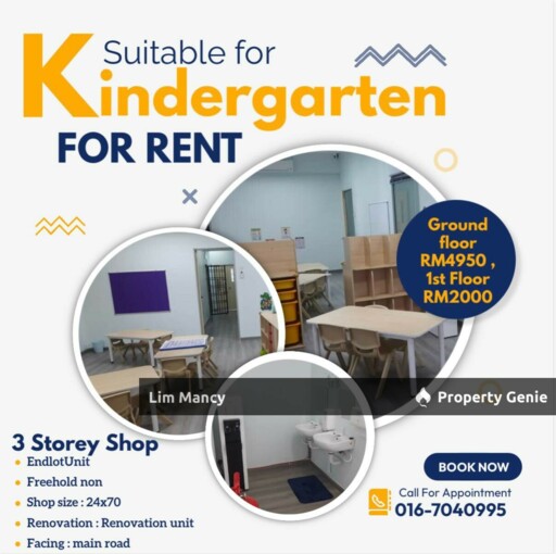 Three Storey Shoplot For Rent