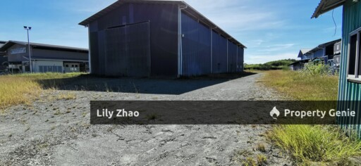 Detached Warehouse 11,000 sf with Offices for Rent, 1.2 Acres Land & 2 Overhead Crane, Road Frontage, Labuan