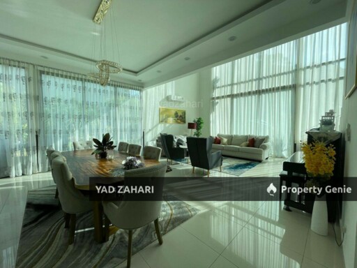 Semi-furnished Double Storey Zero Lot Bungalow Next to the Natural Lake, Perdana Heights