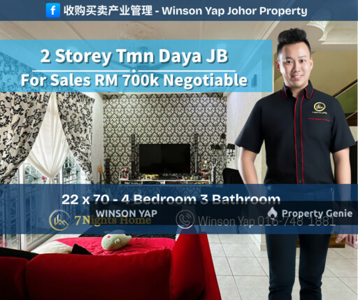 2-Storey Terrace House Tmn Daya JB Freehold Non Bumi Lot Negotiable