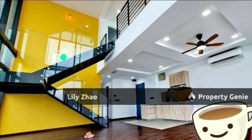 Penthouse Duplex Sea View for Sale Corner Lot, 1,586 sf, Renovated @ Riverson, Kota Kinabalu City Centre