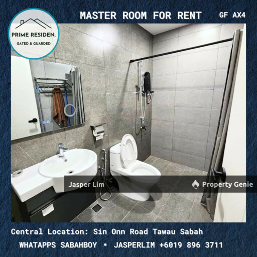 Master Room # Semi D Taman Prime Residen (Gated Guarded) Room Specialist Tawau