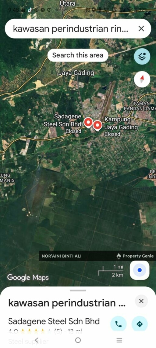Shoplot mengadap jalan besar Jaya Gading, Kuantan for sale