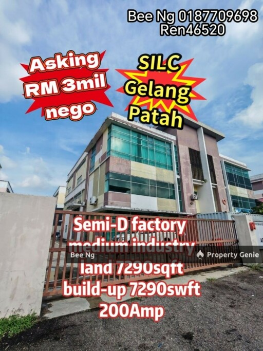 SILC Nusajaya / Gelang Patah / Medium Insdustry Semi-D Factory