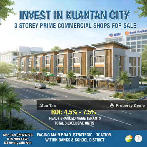 Great ROI Investment! 3 Storey Shop Offices @ Kuantan (WITH READY TENANT)