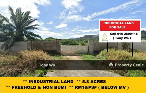 Fully Industrial Land For Sale.