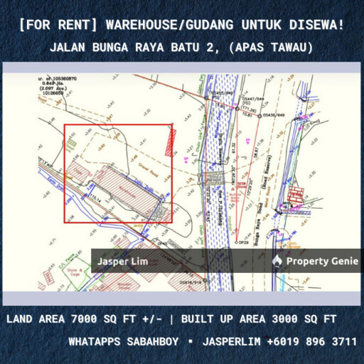 Warehouse/Gudang (Jalan Bunga Raya Batu 2) Apas Tawau