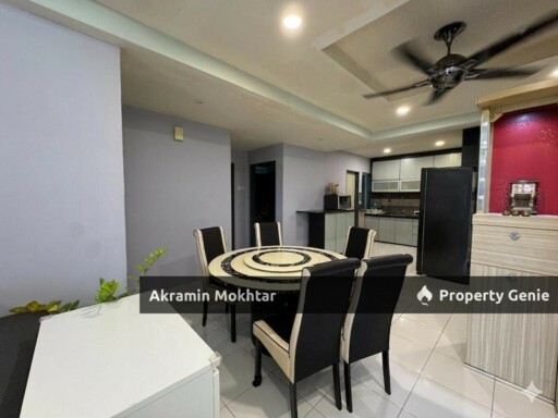 Renovated, Partially Furnished & 2 Covered Parking | Pangsapuri Damai Seksyen 25 Shah Alam, Level 4 with Lif