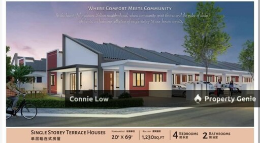 Full Loan Ipoh Silibin New Single Storey Terrace House for Sale Ipoh Perak