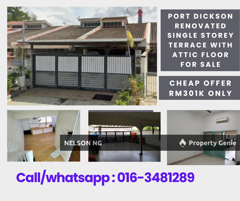Taman Koperasi Setia, Port Dickson single storey with attic floor
