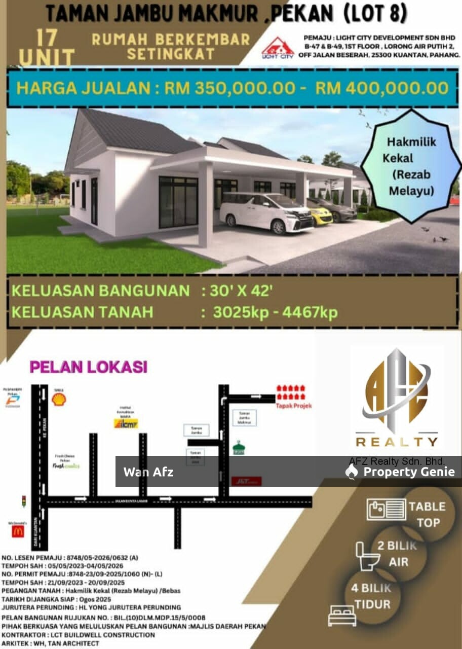 Semi Detached Taman Jambu Makmur ,Peramu Pekan Lot 8