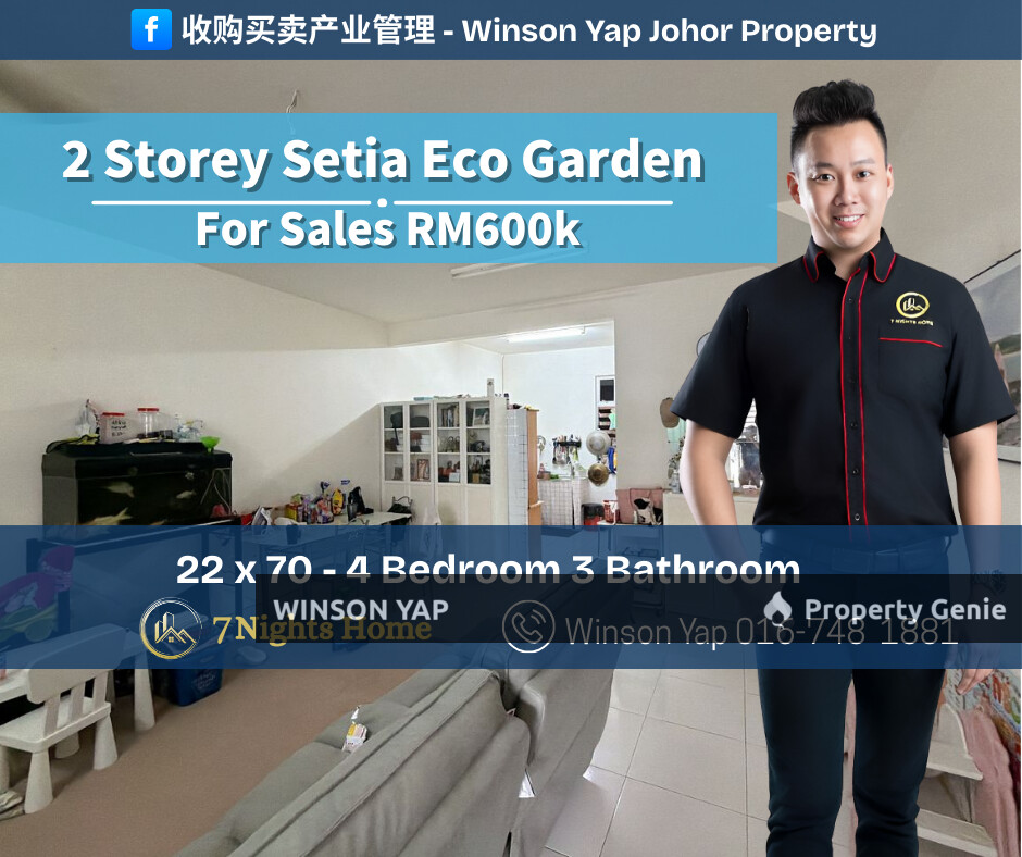 2-Storey Terrace House Setia Eco Gardens Gelang Patah Freehold Sales