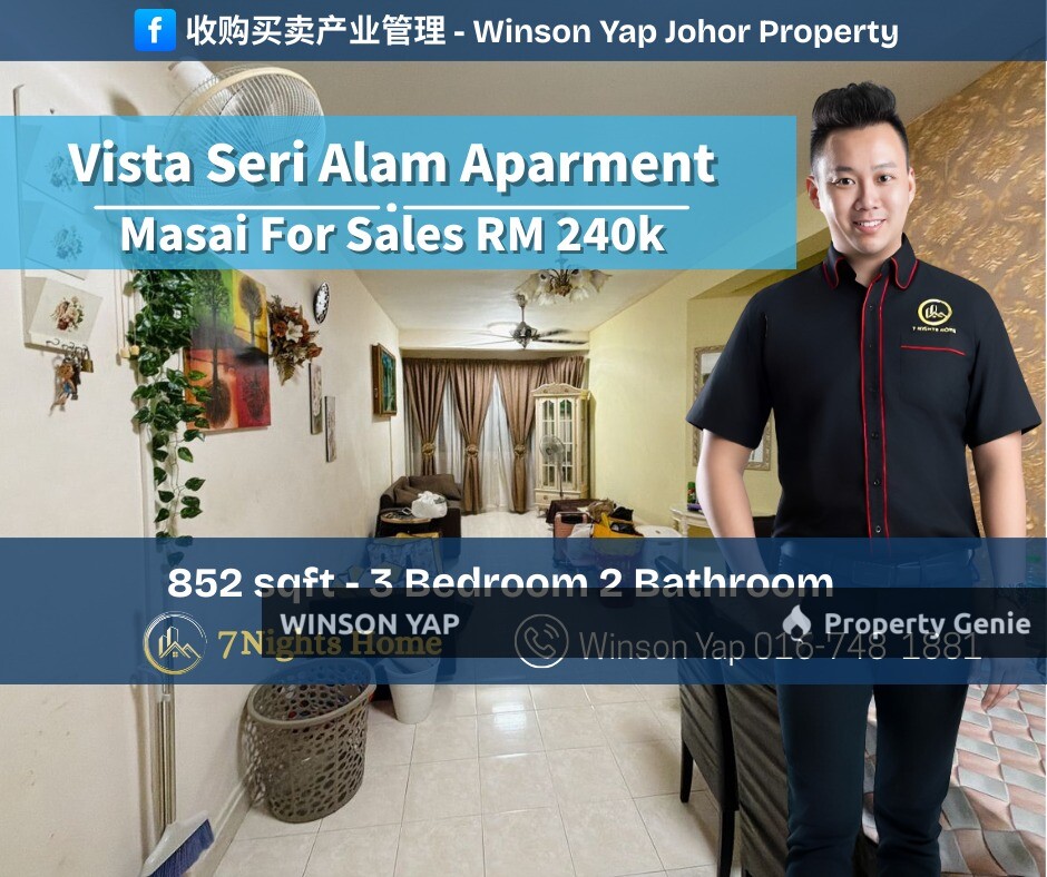 Vista Seri Alam Apartment Masai Bumi Lot Freehold Can Full Loan Sales