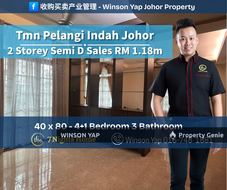 2 Storey Semi D Jln Jelita 11 Taman Pelangi Indah Ulu Tiram Johor