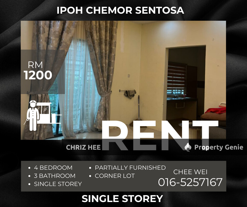 📍IPOH @ Chepor Sentosa Corner House For Rent