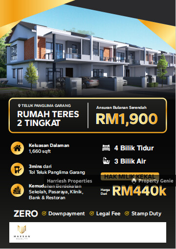 Ruman Teres 2 Tingkat Telok Panglima Garang