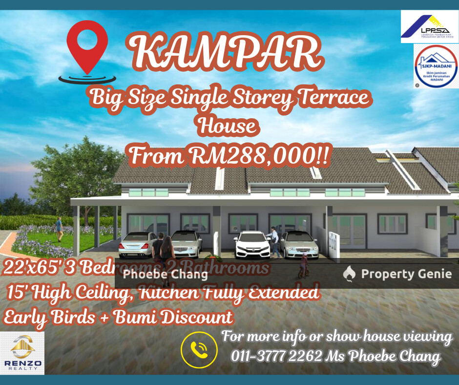 Taman Keranji Kampar Single Storey Terrace House For Sale