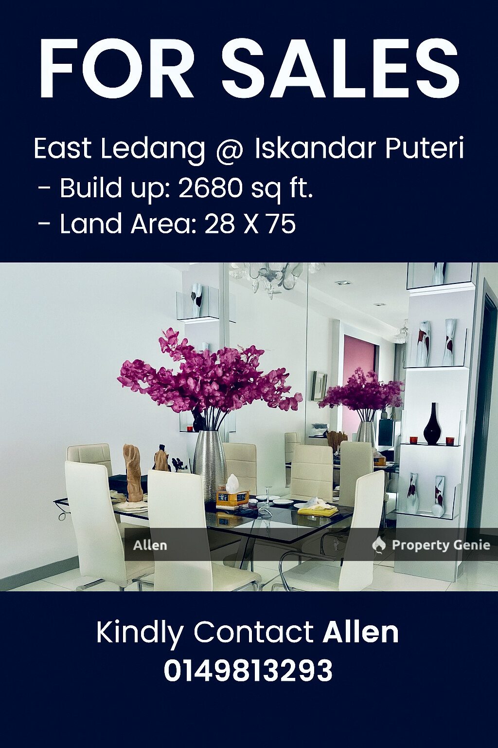 Prime East Ledang Home: 2,680 sq ft, Fully Furnished with Dry & Wet Kitchens