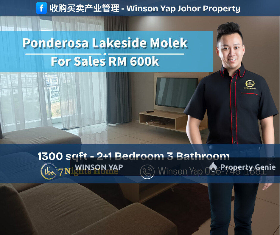 Ponderosa Lakeside Freehold Fully Furnish Sell with tenancy Near Molek