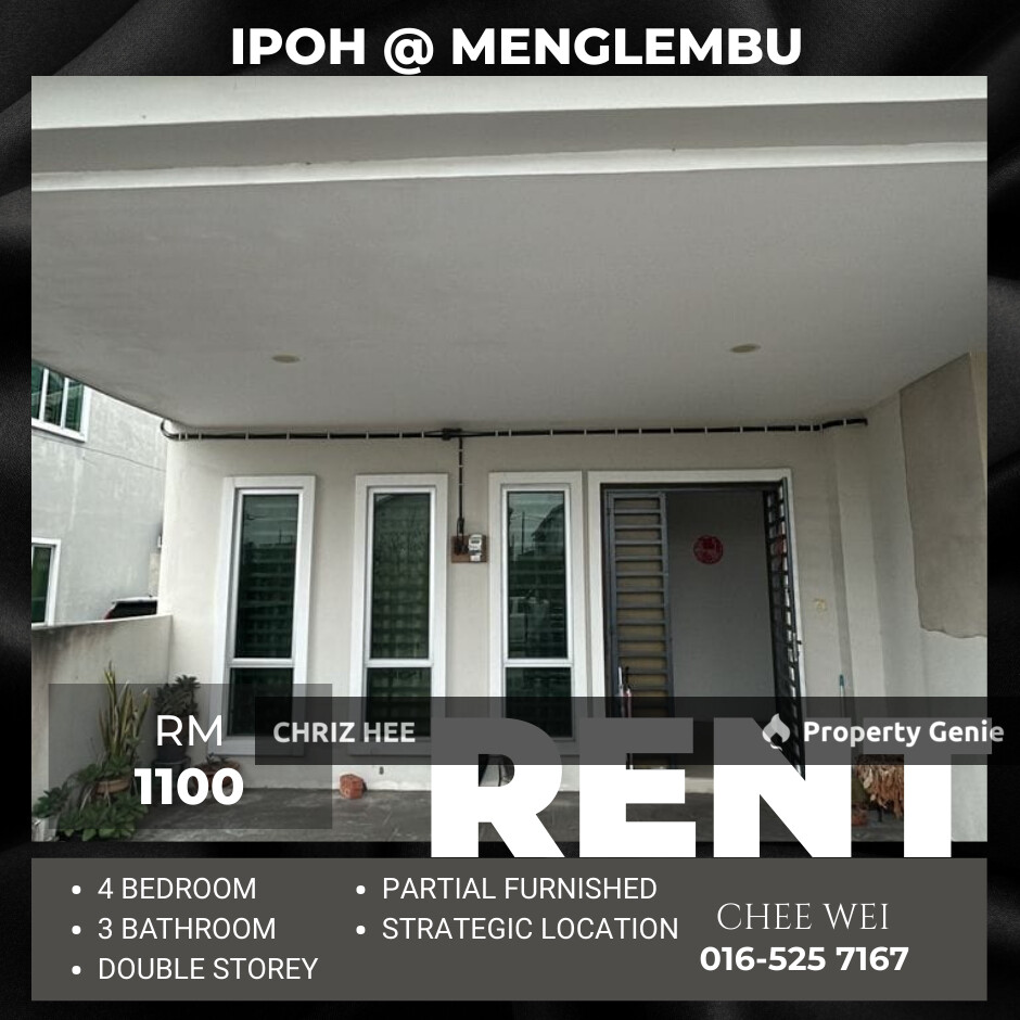 📍Menglembu Double Storey House For Rent