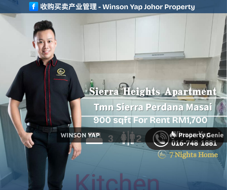 Sierra Heights Apartment Taman Sierra Perdana JB Partially Furnished