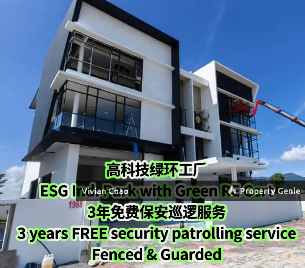 Spacious 2 & 3 Storey Semi D Factory at ESG Ind Park with Green RE Cert for Sale