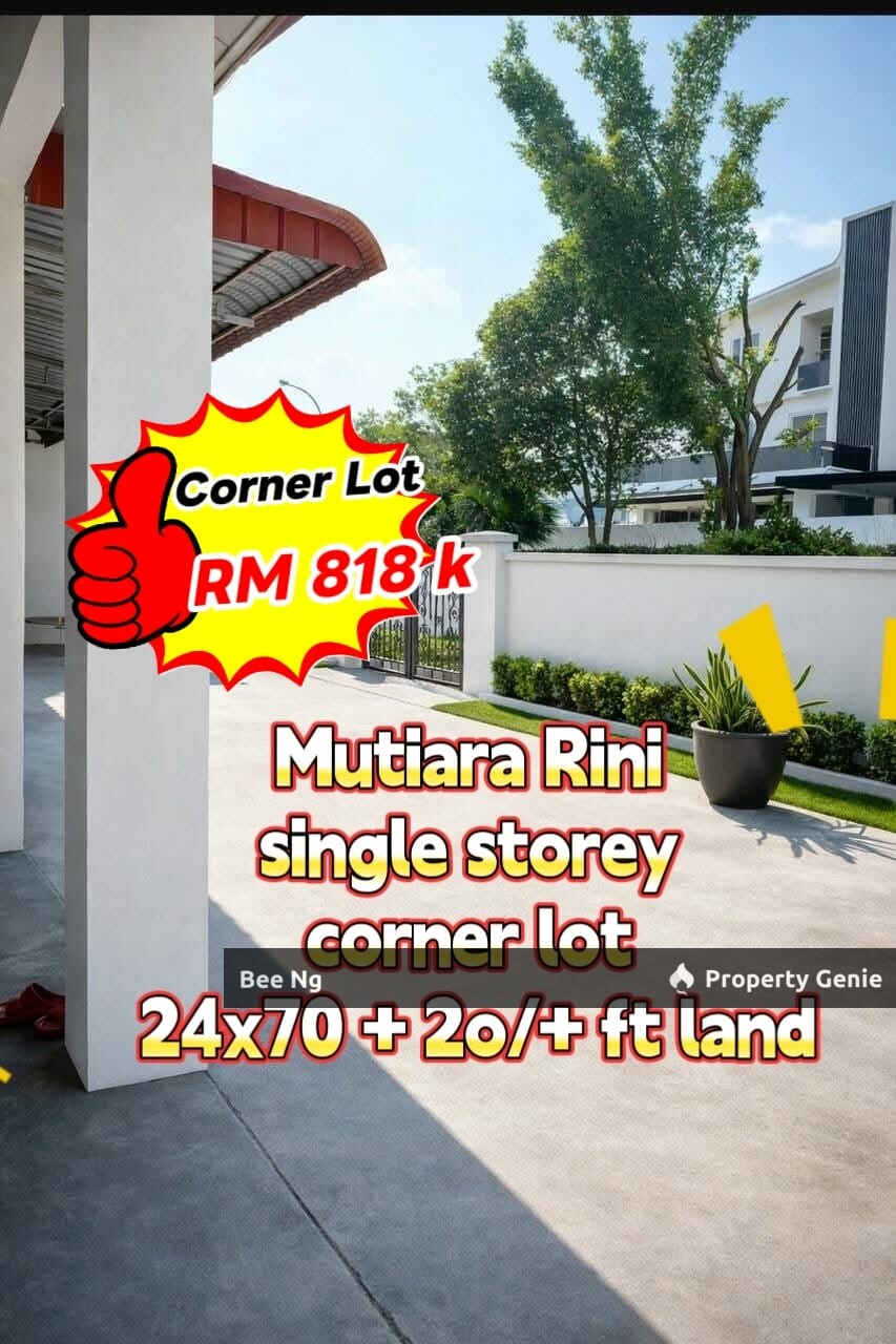 Taman Mutiara Rini /Jalan Bakti / Big Corner Single Storey Terrace
