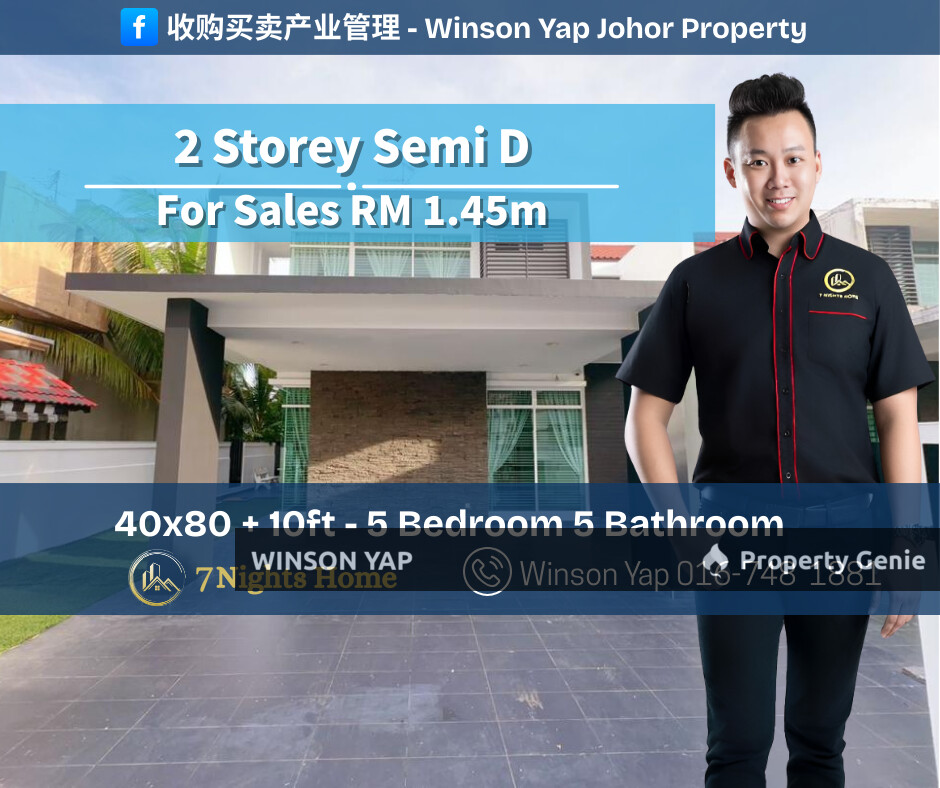 2 Storey Semi D House Perjiranan 12 Bandar Dato Onn Fully Furnished