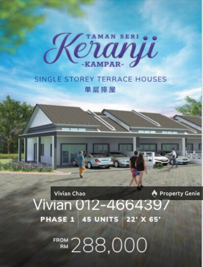 🍀Single Storey Terrace @Kampar for Sale
