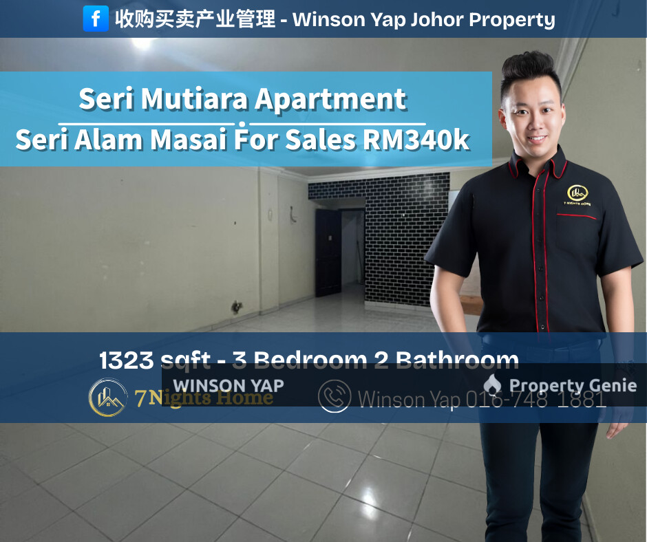 Seri Mutiara Apartment Bandar Seri Alam Masai Low Floor Freehold